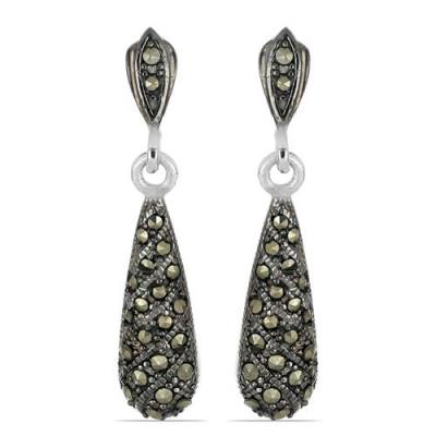 BUY AUSTRIAN MARCASITE GEMSTONE EARRINGS IN 925 SILVER 